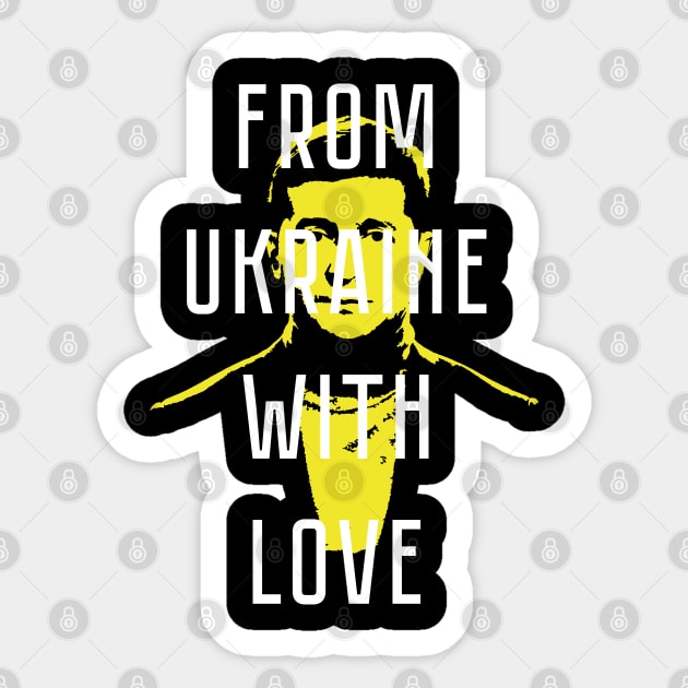 From Ukraine with Love from Zelenskyy Support Ukraine Sticker by Ukraine Prints